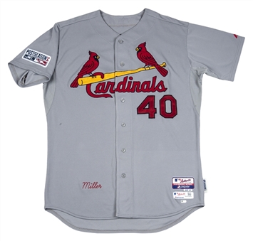 2014 Shelby Miller Game Issued St. Louis Cardinals Post Season Road Jersey (MLB Authenticated)